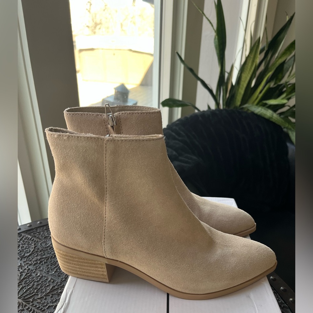 Dolce Vita Taupe Suede Ankle Boots - Picture 6 of 10